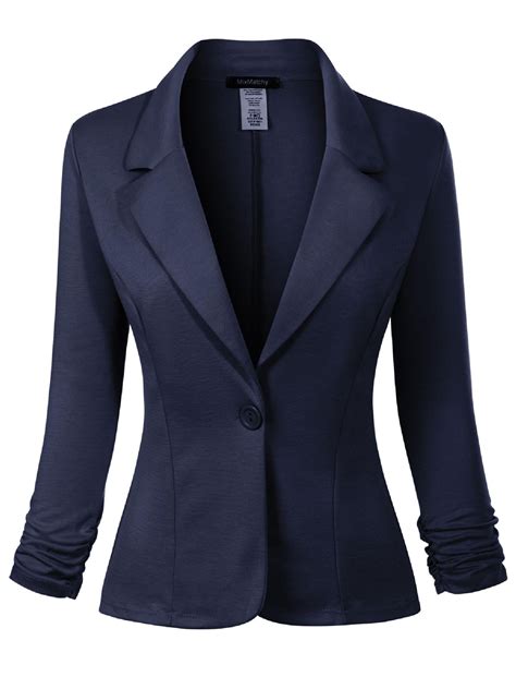 classic blue blazer for women.